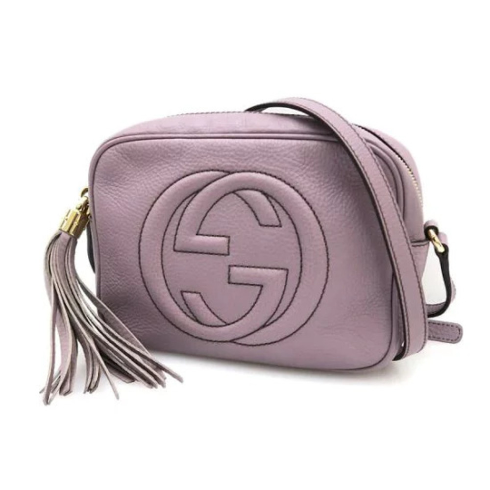 Gucci Soho Disco Crossbody Bag purple leather